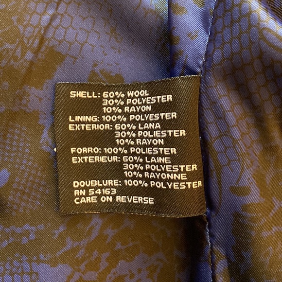 Guess Blue Wool Blend Coat - Picture 4 of 6